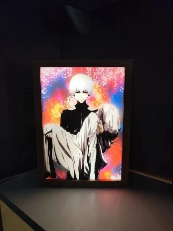 Cadre photo lumineux décoratif LED Kaneki Ken Tokyo Ghoul 16,5x22,5cm – photo 2